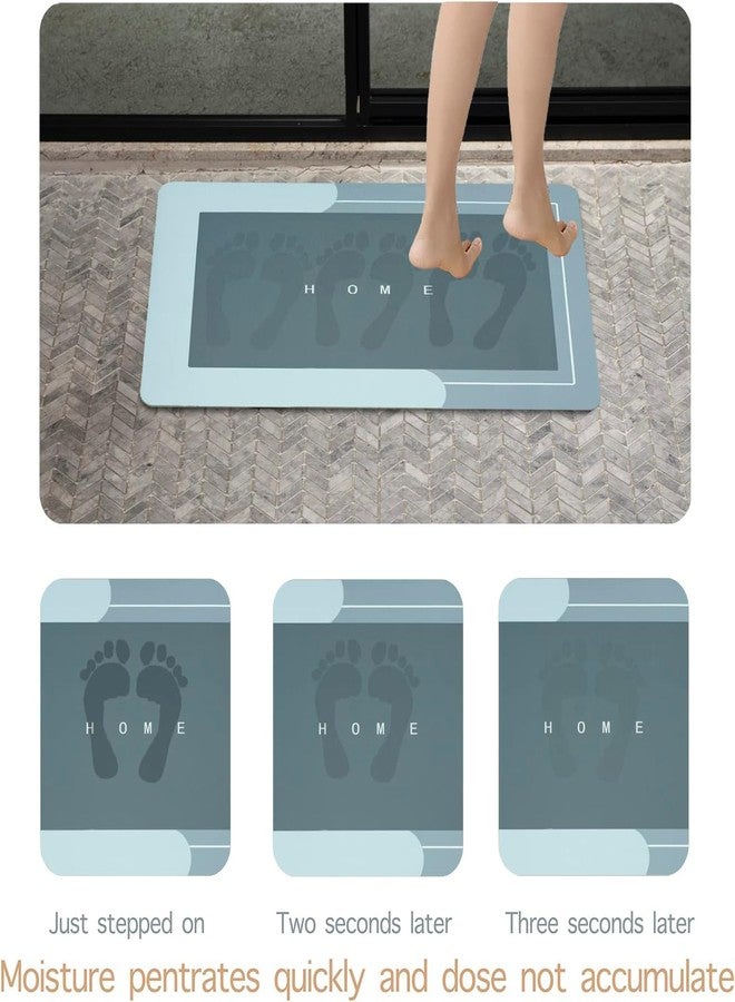 Home-Cloud HomeCloud Super Absorbent Floor Mat – Perfect for Bathrooms, Doormats, and Office Spaces! Soft Cushion Mat with Quick Dry Dirt Barrier| 4.5mm Thick (40x60cm, Rec_Blue) - Image 4