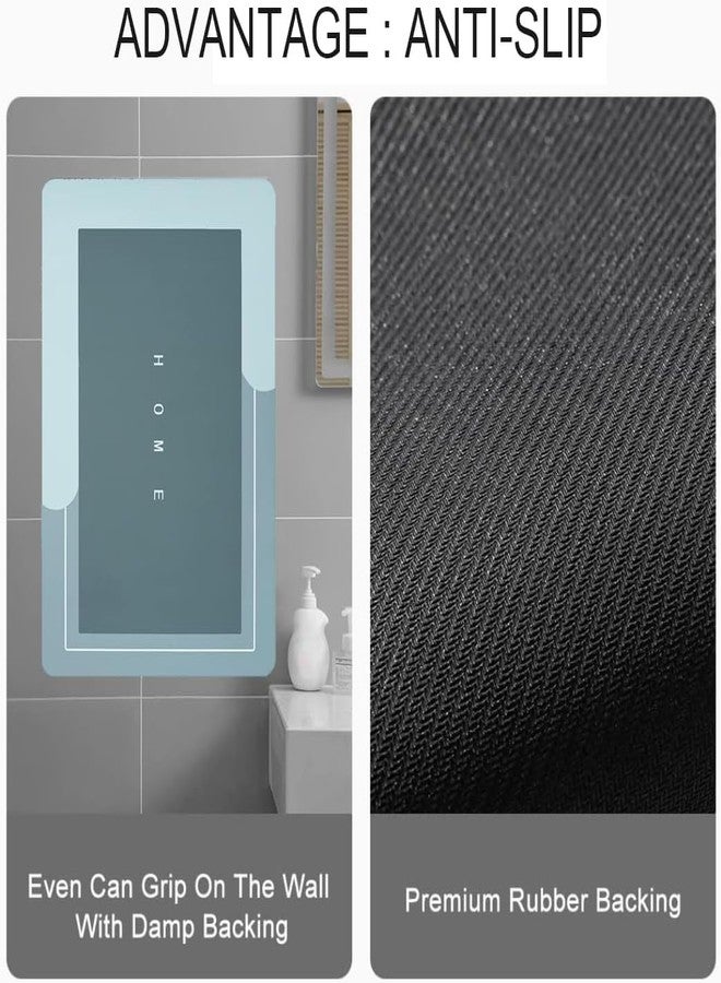 Home-Cloud HomeCloud Super Absorbent Floor Mat – Perfect for Bathrooms, Doormats, and Office Spaces! Soft Cushion Mat with Quick Dry Dirt Barrier| 4.5mm Thick (40x60cm, Rec_Blue) - Image 5