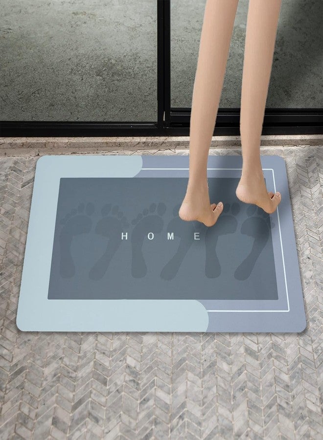Home-Cloud HomeCloud Super Absorbent Floor Mat – Perfect for Bathrooms, Doormats, and Office Spaces! Soft Cushion Mat with Quick Dry Dirt Barrier| 4.5mm Thick (40x60cm, Rec_Blue) - Image 1