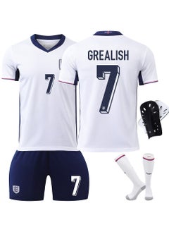 2024 European Cup England Children's Youth Football Jersey Four-piece Set No. 7