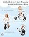 KRIDDO 2in1 Kids Balance Bike and Kids Tricycle for 2 to 5 Year Old Toddler Balance Bike with Detachable Pedals Tricycles for 35 Year Olds with Stitched Soft Grip White - Image 4