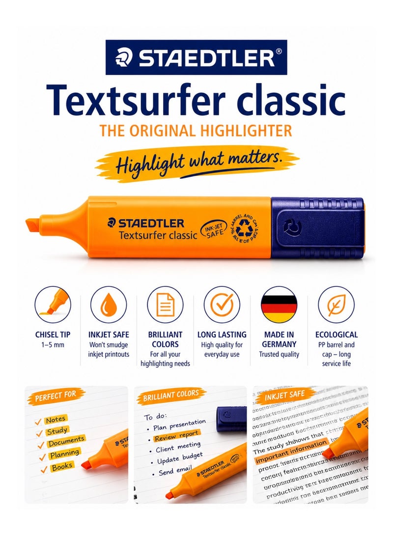 STAEDTLER 1-Piece Textsurfer Highlighter Orange - Image 1