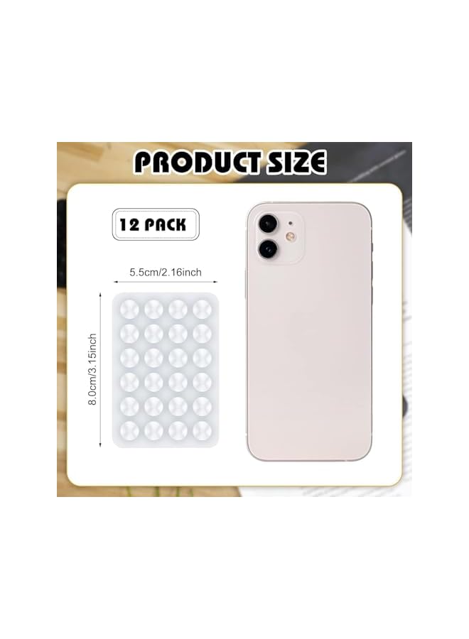 S-TOP Silicone Suction Phone Case Adhesive Mount, Double-Sided Phone Grip with Secure Adhesive for Wall and Car, Durable Silicone Mobile Holder for Easy Viewing - Image 5