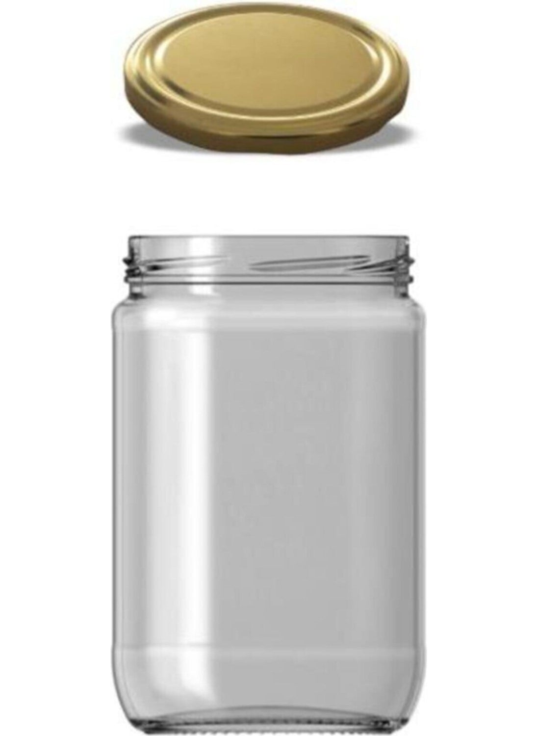 Viyalente - Glass Jar with Gold Lid Food Container 660 cc 10 Pieces - Image 1