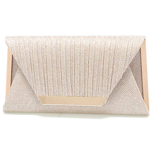 Mihawk clutches for women evening bag purses and handbags evening clutch purs Silver clutch purses for women wedding(Champagne) - Image 4
