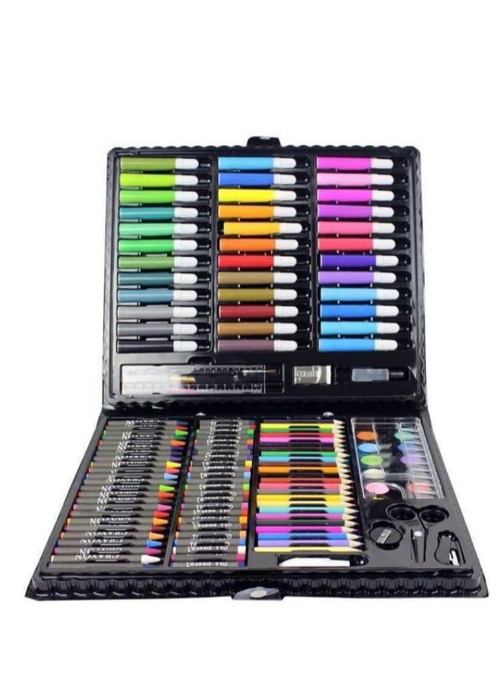 Generic 150PC Art Set with Sketch Book, Coloring Art Kit Drawing Art Supplies Case, Markers Crayon Colour Pencils for Budding Artists Kids Teens Boys (Black)  - Image 5