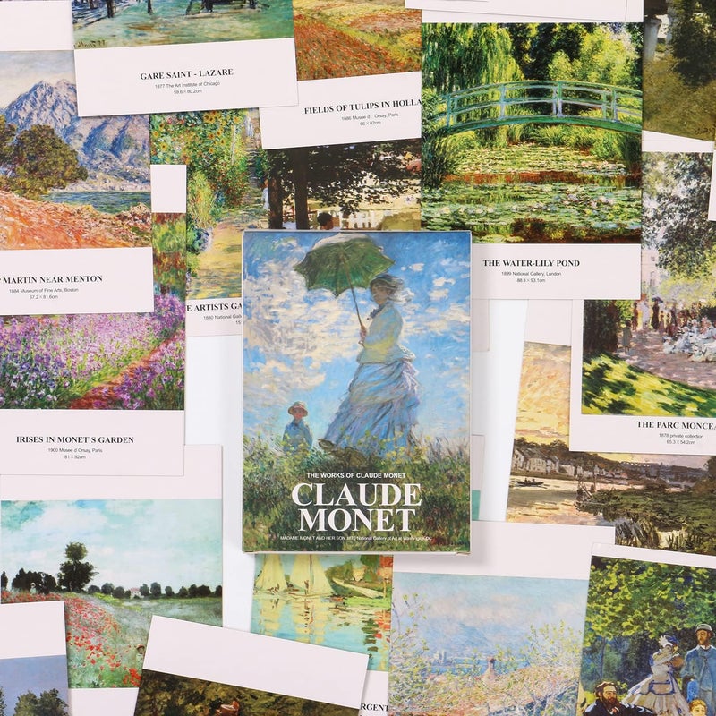 EDENMS Claude Monet Art Postcards, Famous Painting Modern Artwork Post Cards Bulk Pack(30 Pack), Vintage Aesthetic Picture Wall Collage, Postcards Poster for School Students Teacher Thank You Note Cards - Image 3