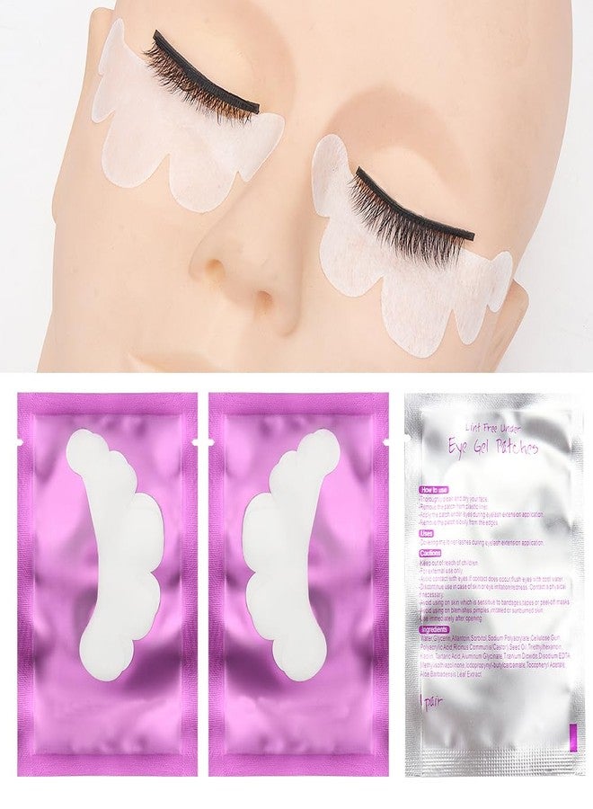 Mekupeu 100 Pairs Cloud Shape Eye Under Gel Pads Eyelash Extensions Patches,Lash Extension Lint Free Under Hydrogel Eye Mask Pads Beauty Tools (Purple - Image 3