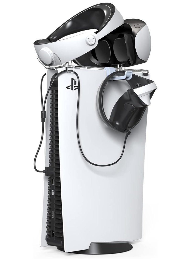 Mooroer PS VR2 Charging Cable Set for PS VR2 Accessories, 4-in-1 Stand and Charging Cable with Magnetic Type-C Charging Port for PS VR2 Headset & Sense Controller, USB Charger for PS5 Console & Power - Image 3