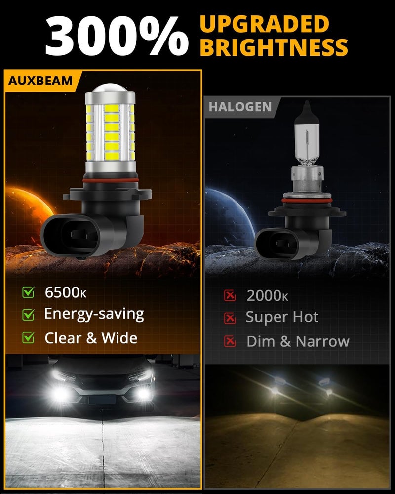 Auxbeam مصابيح ضباب LED من Auxbeam 9005 9006 H10 - مجموعة من 2 - Image 4