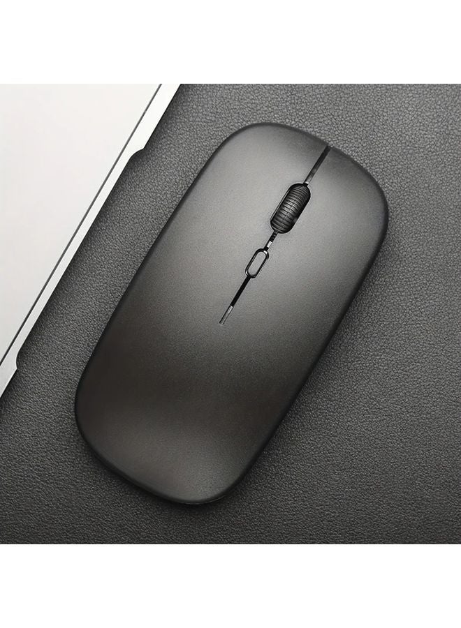 Ultra Thin Wireless Mouse Dual Mode BT5 2 2 4G USB Black For Laptop iPad Tablet - Image 1