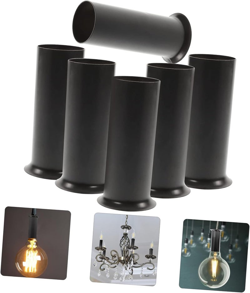 6pcs Chandelier Flange Sleeve Lamp Base Sleeves for Pendant Light Fixtures Crystal Chandelier Parts Metal Warm Romantic Style - Image 5