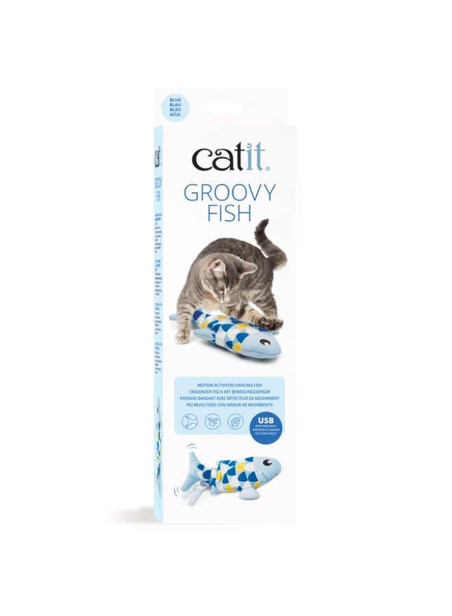 Catit Motion Sensor Fish Toy Blue - Image 4