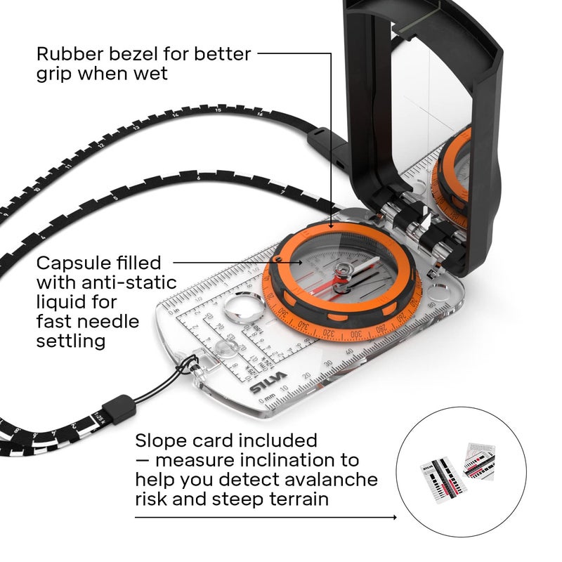 Silva Expedition S Compass | Night-Enabling Luminous Markings | Perfect for Navigation, Hiking, Trekking and Hunting - Image 3