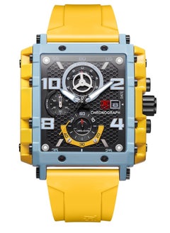 T5 T5 Men's Chronograph Square Dial Silicone Strap Watch  - Image 1