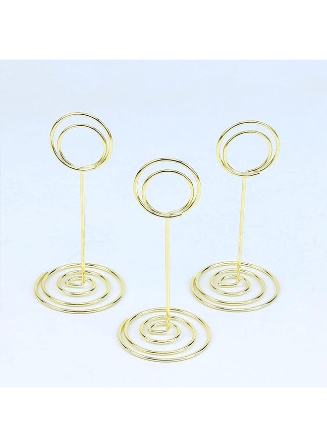 حامل الجدول رقم 10 ، حامل معدني ذهبي ، حامل البطاقة ، مذكرة الجدول ، حامل الصورة ، مناسبة لحفل الزفاف دش الطفل ، والذهب - Image 4