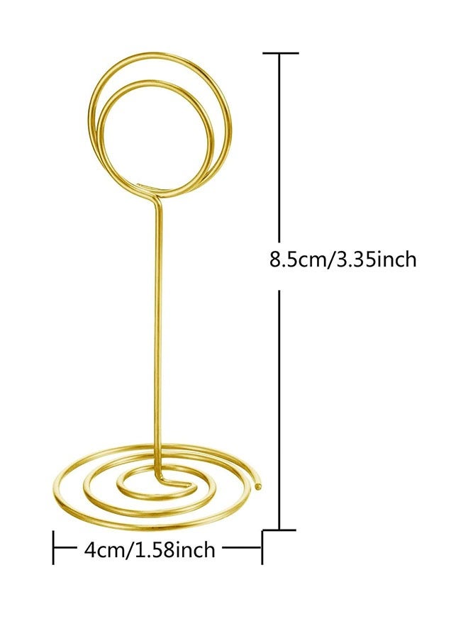10pcs Table Number Holders, Gold Metal Stand Place Card Holder Table Memo Photo Picture Holder for Wedding Baby Shower, golden - Image 2