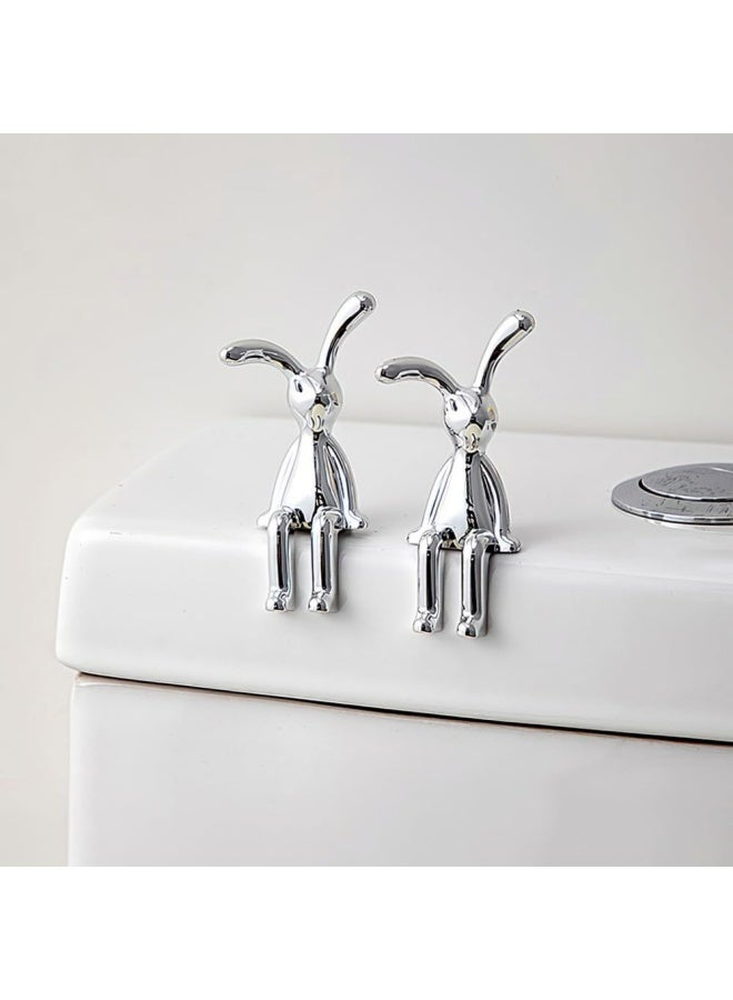 4 PCS Bunny Statue Home Decor White Gold Decorative Ornaments Easters Sculpture for Table Shelf Dinner Living Room Office Modern Style Trendy Car Decor Birthday Gifts for Women Men - Image 5