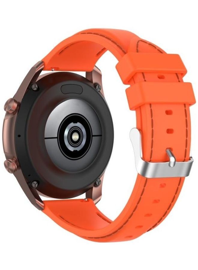NIBEMINENT Silicone Replacement Strap For Samsung Galaxy Watch 3 41mm/Active2/Active/Gear Sport 20mm Orange - Image 5
