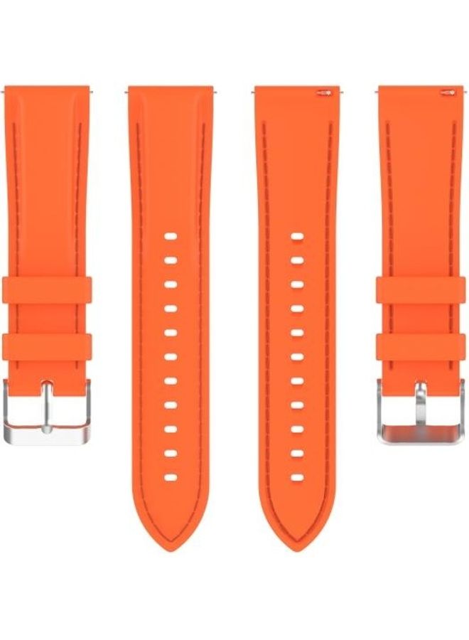 NIBEMINENT Silicone Replacement Strap For Samsung Galaxy Watch 3 41mm/Active2/Active/Gear Sport 20mm Orange - Image 2