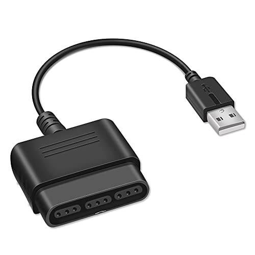 Xahpower PS2 Controller to USB Adapter Converter Cable, Compatible with Sony PS1/PS2 Controller Gamepad to PS3/PC Controller - Image 1