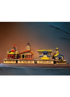 Rudram Rudram Sacred Char Dham Temple Miniature Set Handmade Indian Temples for Devotion Collectibles and Stunning Home Dcor Religious showpiece Artisan Temple Model  - Image 1