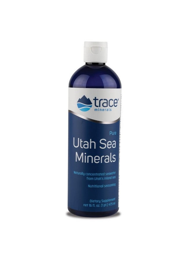 Trace Minerals Utah Sea Minerals - Liquid Nutritional Supplement with Sea Minerals - Energy Supplement with Ionic Trace Minerals, Magnesium & More - Supports Heart Health - 16 fl oz (48 Servings) - Image 1