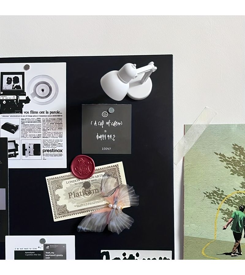 Walnut Color Family Magnetic Pin Board Decorative Blackboard Photo And Cosmetics Display Storage Wall For Home Bedroom Living Room With Random Magnetic Stickers 15 75 By 23 62 Inch - Image 4