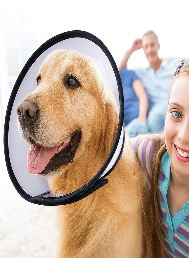 Berlin's PET ACCESSORIES Berlin's Soft Protective Pet Recovery Collar Comfortable Dog and Cat Cone Alternative Lightweight Adjustable Elizabethan Collar for Surgery Wounds Healing and Grooming (White, 6 No.Neck 23-25cm) - Image 3