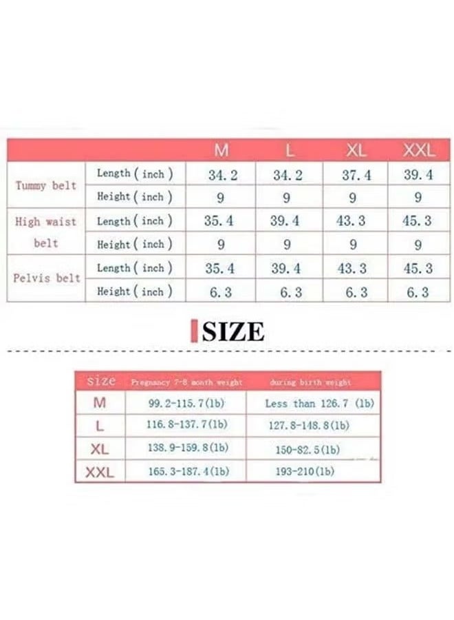 ATRJSZ 3 in 1 Postpartum Support Breathable Elastic Adjustable Postpartum Postnatal Recovery Support Girdle Belly Recover Belly Waist Pelvis Belt,Pregnancy Belly Wrap Abdominal Binder(L), One Size  - Image 3