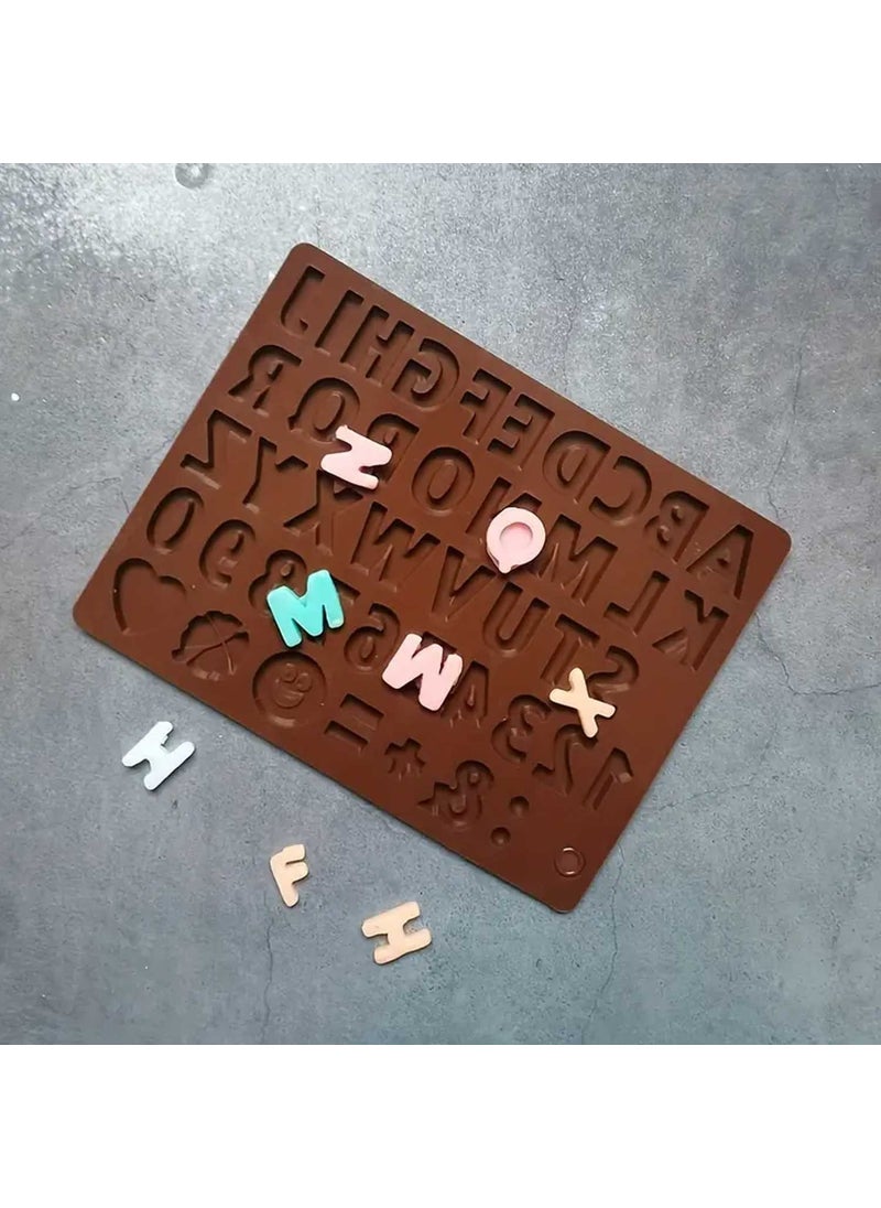 Eminönü Toptancı - Eminönü Wholesaler Silicone Mold Emoji Alphabet Letter and Number Chocolate Cake Mold - Image 1