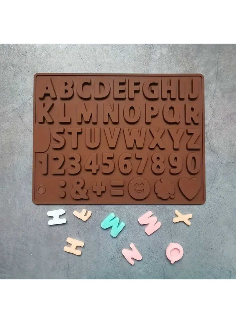 Eminönü Toptancı - Eminönü Wholesaler Silicone Mold Emoji Alphabet Letter and Number Chocolate Cake Mold - Image 1