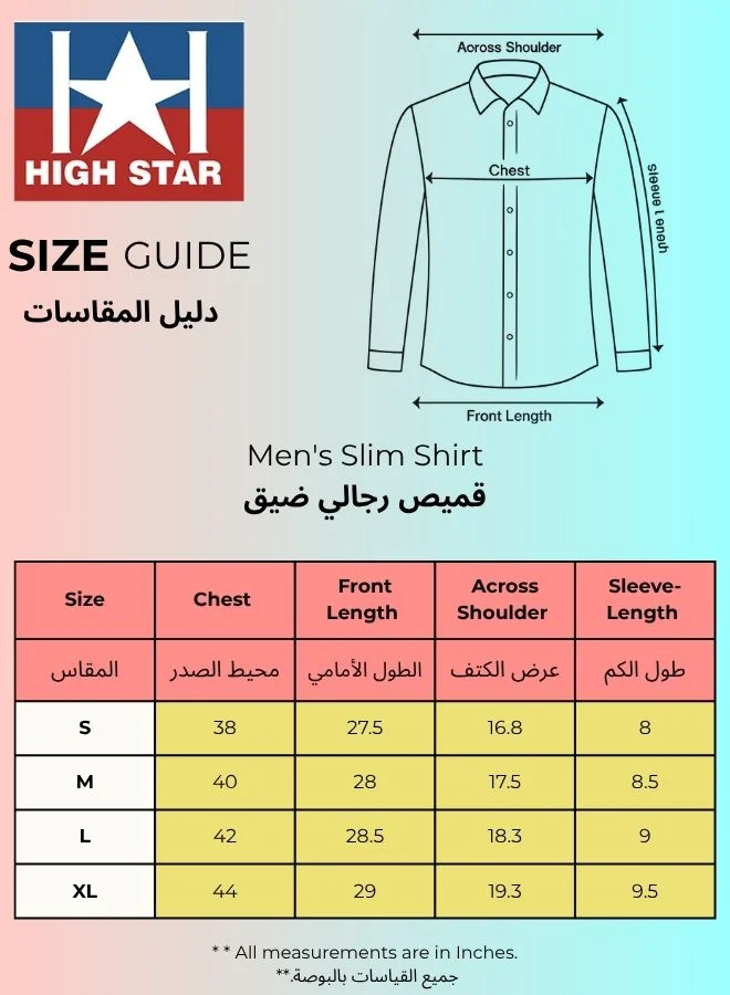 HIGH STAR Men Blue Slim Fit Printed Casual Shirt