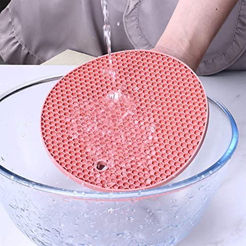 MoldBerry MoldBerry Silicone Round Trivets Mat Combo for Dish Hot Pads for Counter Top Pan and Pot Heat Resistant Hot Protector Round Holder Set of 4 (Multi Color)  - Image 2