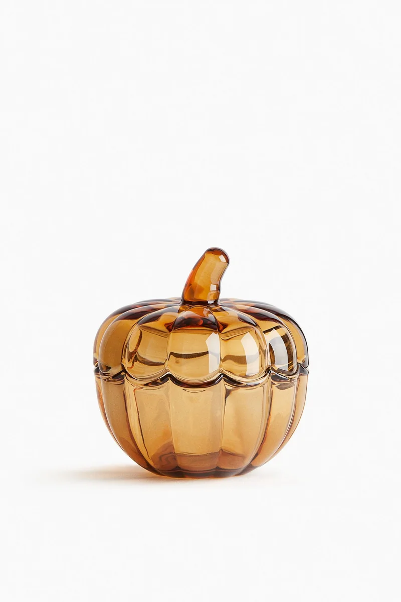 H&M Small pumpkin-shaped glass jar