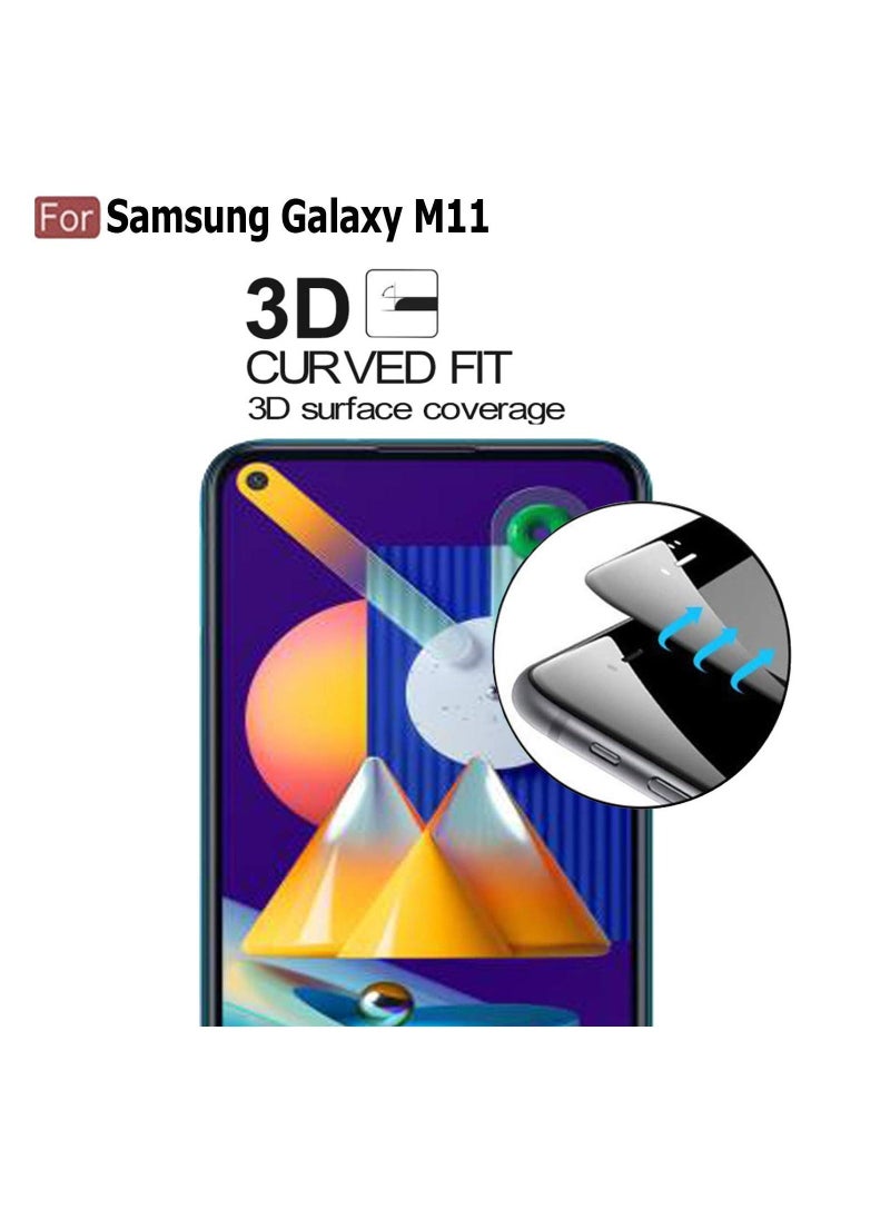 Raxoom Screen Protector Glass Full Glue Tempered Screen Guard Anti Explosion 2.5D for Samsung Galaxy M11 & A11, - Image 5