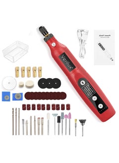 Verilux Verilux® 50Pcs USB Rechargeable Rotary Tool Kit, 3.7V Cordless Mini Drill Machine with LED Light, 5-Speed Adjustable Motor for DIY Engraving, Polishing & Soft Material Drilling, for Home Crafting  - Image 1