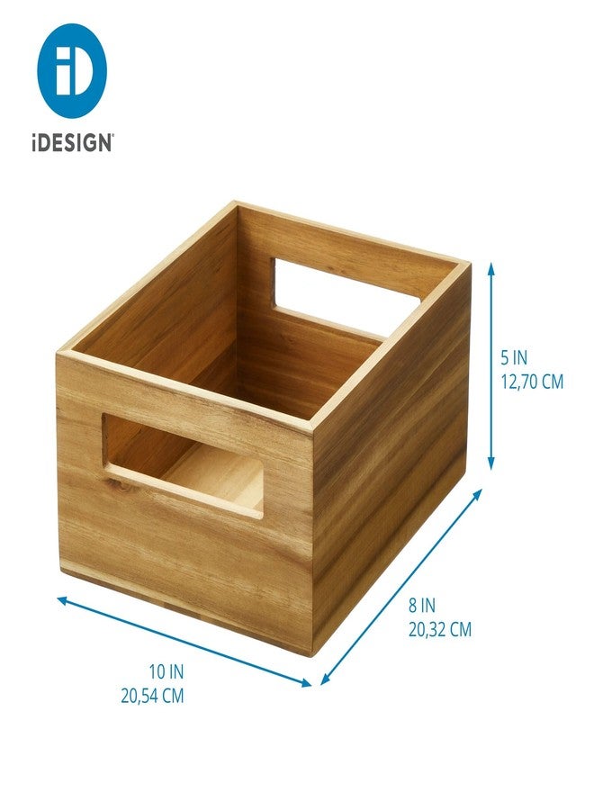 InterDesign iDesign Acacia Wood Pantry Storage Bin with Handles - Natural - Image 2