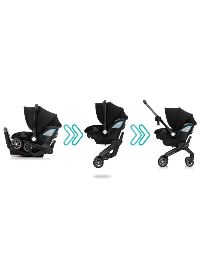 Evenflo - Shyft DualRide Infant Car Seat and Stroller Combo - Beaufort Black - Image 2