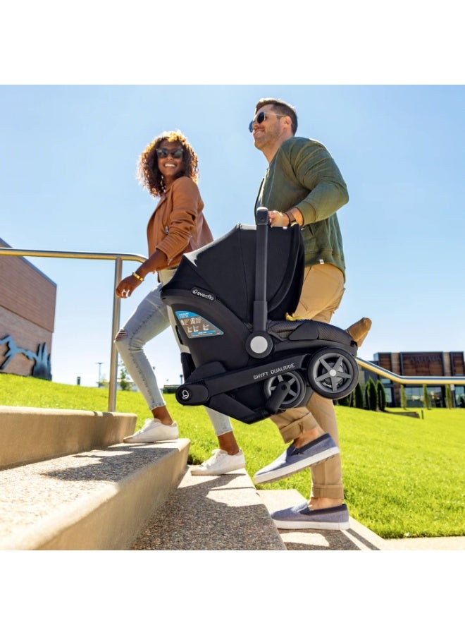 Evenflo - Shyft DualRide Infant Car Seat and Stroller Combo - Beaufort Black - Image 5