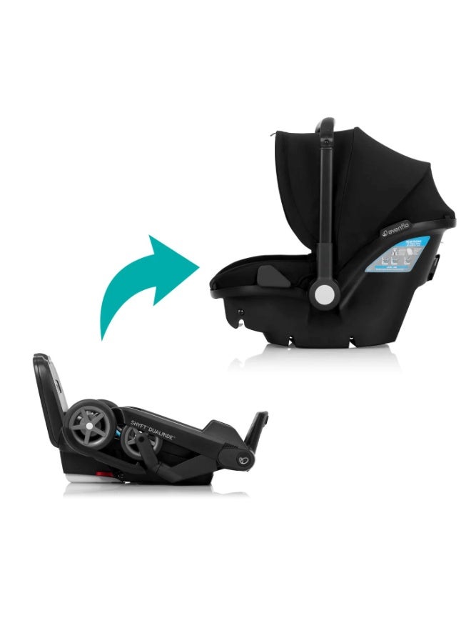 Evenflo - Shyft DualRide Infant Car Seat and Stroller Combo - Beaufort Black - Image 3