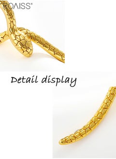 roaiss Stylish And Personalized K Gold Snake-Shaped Earrings For Women Elegant And Elegant Earrings For Daily Wear  - Image 5
