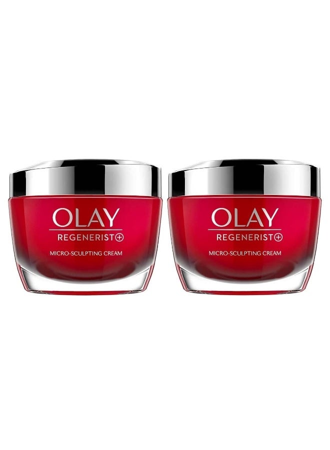 Olay Regenerist Micro Sculpting Cream Face Moisturizer Anti Aging Skin Care 1 7 Ounce Pack of 2