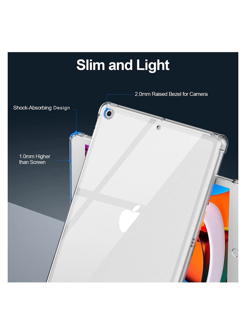 SmartGrist Case for iPad 9th/8th/7th Generation iPad 10.2 Case 2021&2020&2019, Frosted Transparent Clear Shockproof TPU Protective Case - Image 3