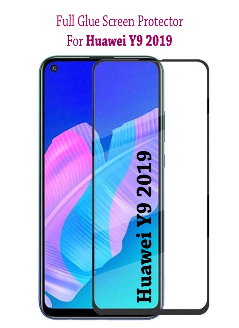 Generic - Huawei Y9 2019 Screen Protector | Tempered Glass Screen Protector Full HD Quality With Anti-Scratch Edge to Edge Coverage Including Easy Installation Kit - Black - Image 1