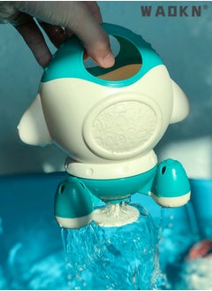 WAOKN Bath Toys for Toddlers, Spray Water Baby Bath Toy, Children's Summer Swimming Pool Tub Bathing Bath Toys Baby Bathroom Rotating Water Jet Rocket Shower Toys Gift for Toddlers Green  - Image 3