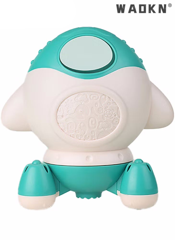 WAOKN Bath Toys for Toddlers, Spray Water Baby Bath Toy, Children's Summer Swimming Pool Tub Bathing Bath Toys Baby Bathroom Rotating Water Jet Rocket Shower Toys Gift for Toddlers Green - Image 4