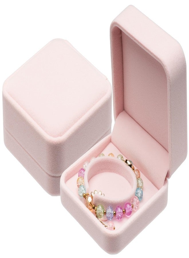 Giftop Velvet Bracelet Gift Boxes Bangle Display Jewelry Box Storage Case Organizer Holder (Pink) - Image 2