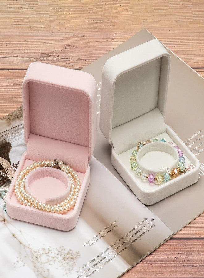 Giftop Velvet Bracelet Gift Boxes Bangle Display Jewelry Box Storage Case Organizer Holder (Pink) - Image 4