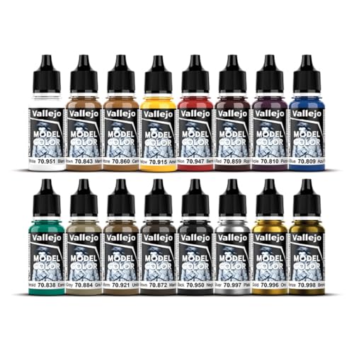 Vallejo - Model Color Medieval Colors Set | Modeling Acrylic Paints | 16 Bottles x 18 ml (0.60 fl.oz.) - Image 1